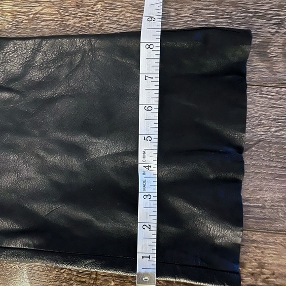 VINTAGE black leather pant size 6 straight leg - Picture 8 of 10